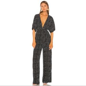 Shaycation The Lisa Jumpsuit in Black White Dot